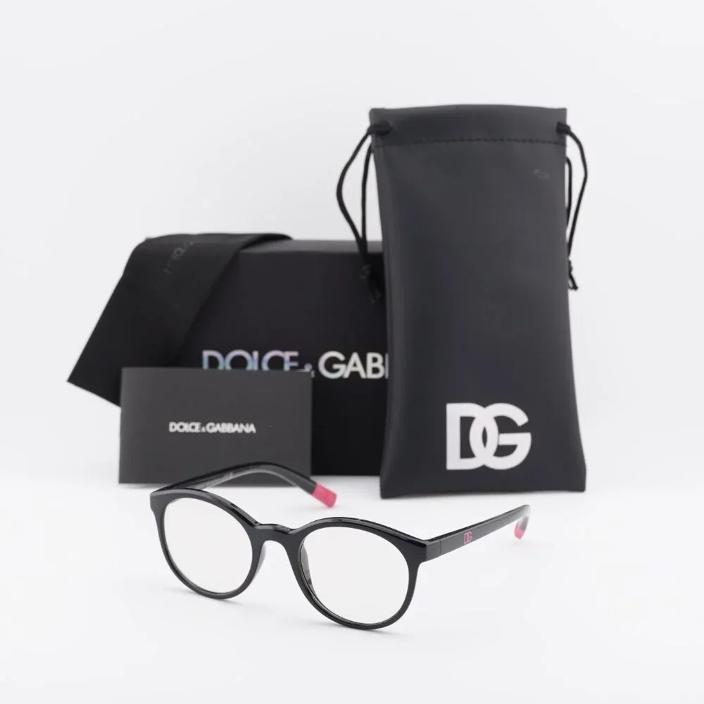 Dolce & Gabbana Kids DX5095 501 Eyeglasses Round Black 46mm Frame